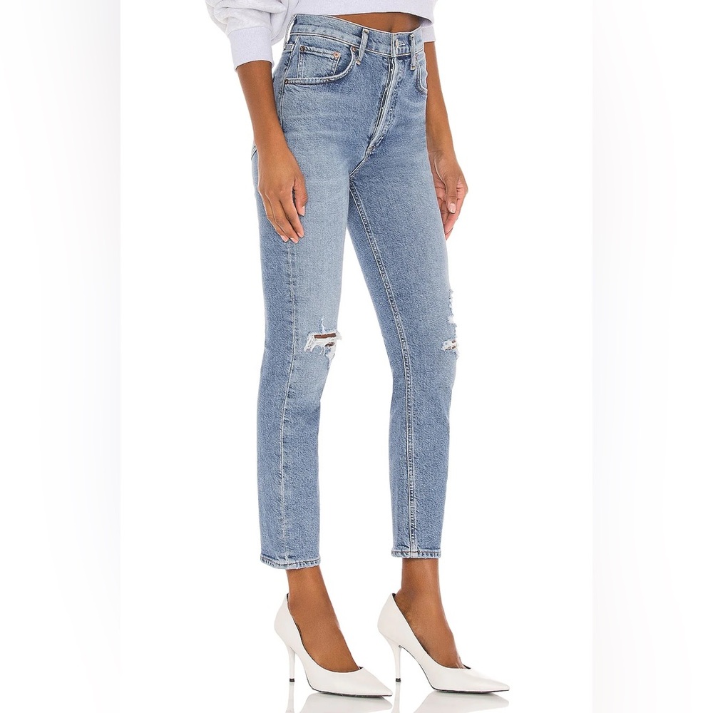 Agolde Riley High Rise Crop Jean Size 25 - Picture 5 of 10